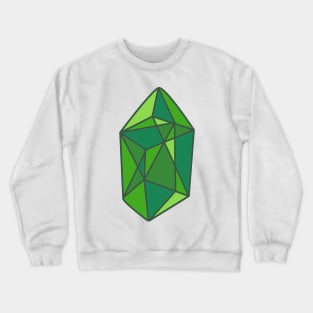 Faceted Gemstone- Green Crewneck Sweatshirt